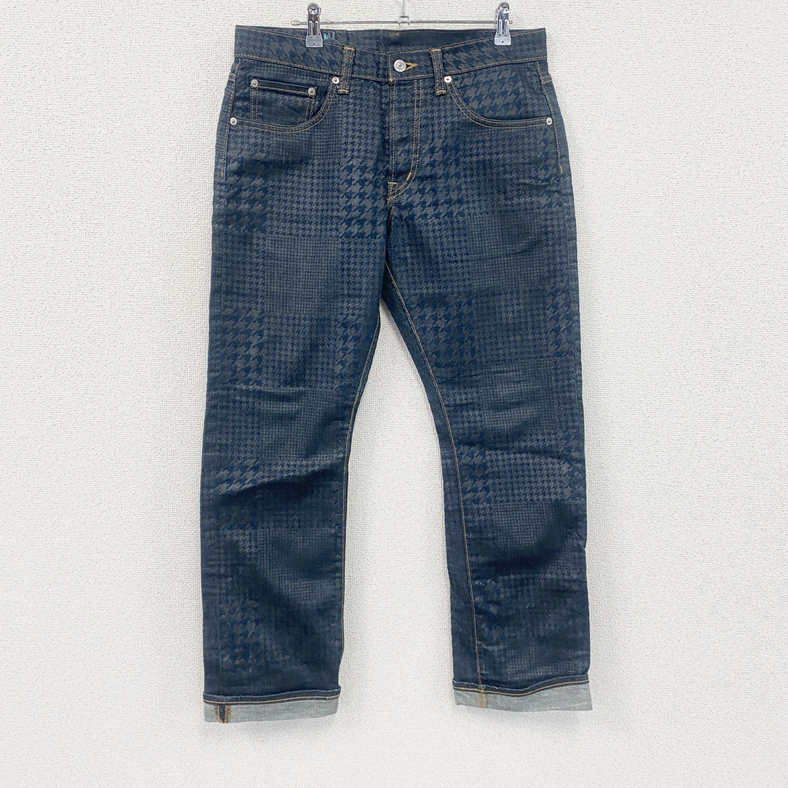 SWAGGER　スワッガー　デニムパンツ/ジーンズ　ボタンフライ　千鳥格子柄　インディゴ　W30サイズ
