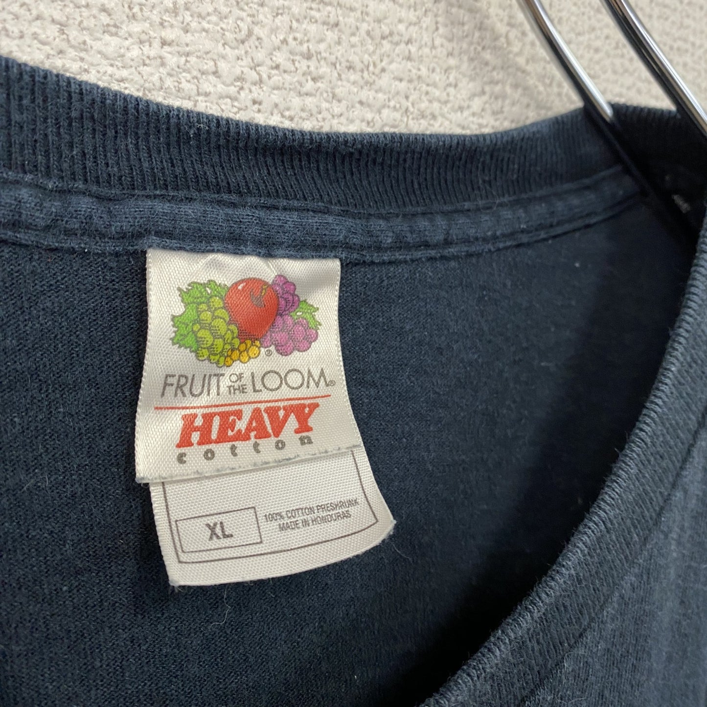 FRUIT OF THE LOOM　フルーツオブザルーム　Barr　半袖プリントTシャツ　企業T　黒　ブラック　XLサイズ