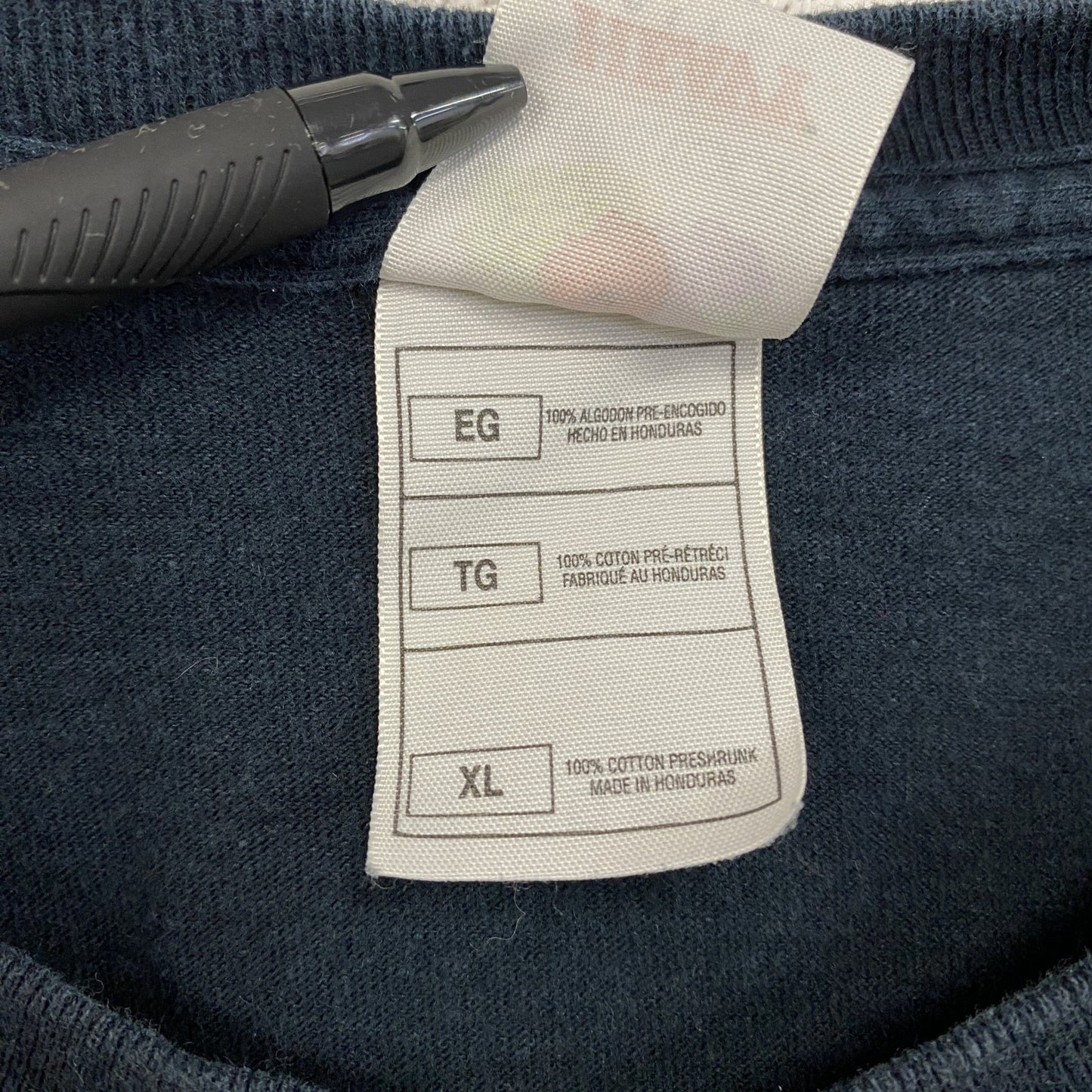 FRUIT OF THE LOOM　フルーツオブザルーム　Barr　半袖プリントTシャツ　企業T　黒　ブラック　XLサイズ