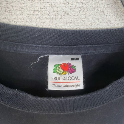 古着 used　FRUIT OF THE LOOM　半袖プリントTシャツ　シンプソンズ　レトロ　クルーネック　黒　ブラック　M
