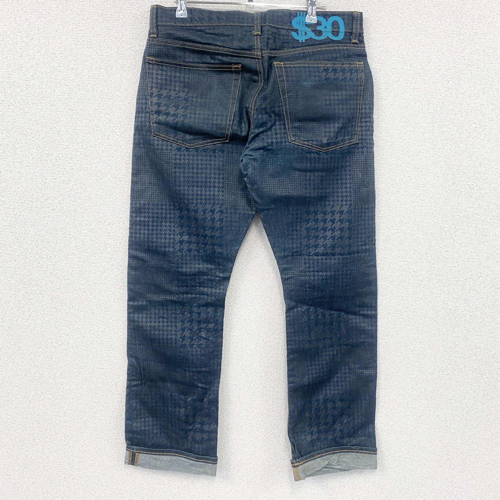 SWAGGER　スワッガー　デニムパンツ/ジーンズ　ボタンフライ　千鳥格子柄　インディゴ　W30サイズ