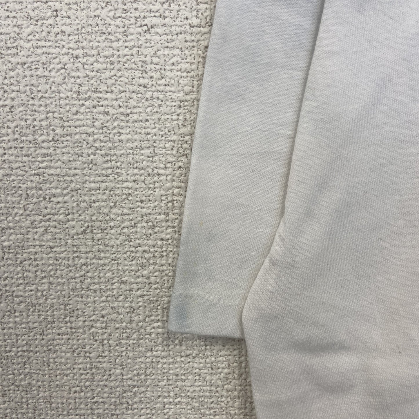 ～90s　半袖プリント企業Tシャツ　シングルステッチ　英字プリント　両面プリント　クルーネック　ヴィンテージ　白　ホワイト