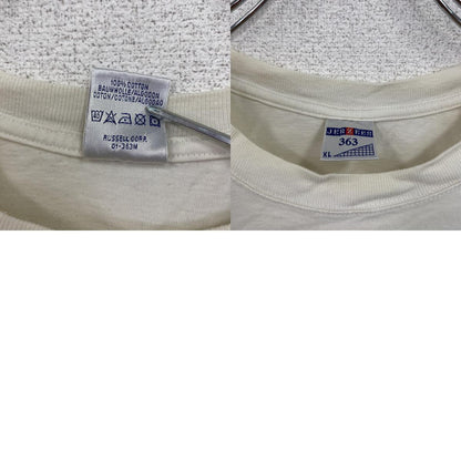 JERZEES　ジャージーズ　半袖プリントTシャツ　オフホワイト　XLサイズ