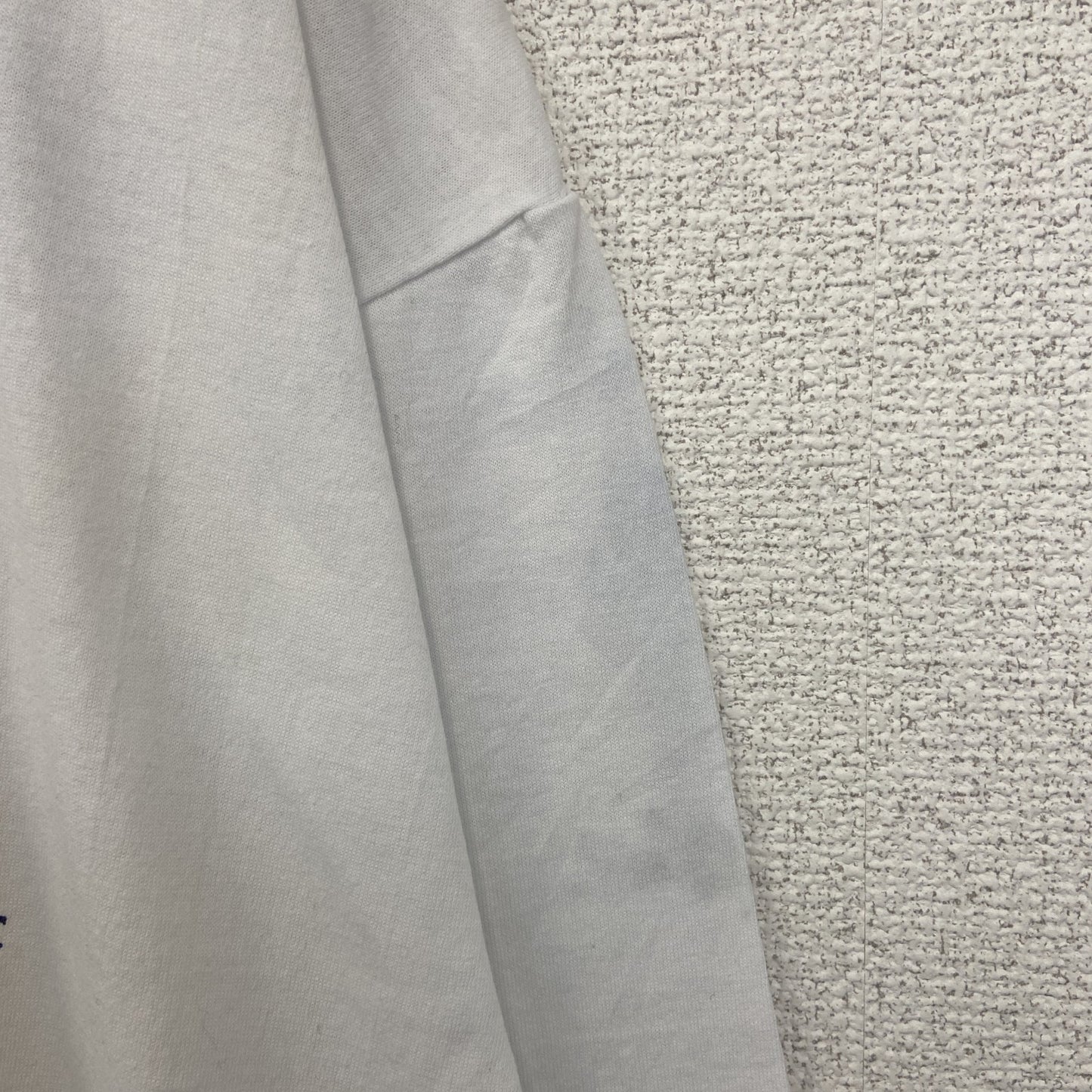 ～90s　半袖プリント企業Tシャツ　シングルステッチ　英字プリント　両面プリント　クルーネック　ヴィンテージ　白　ホワイト