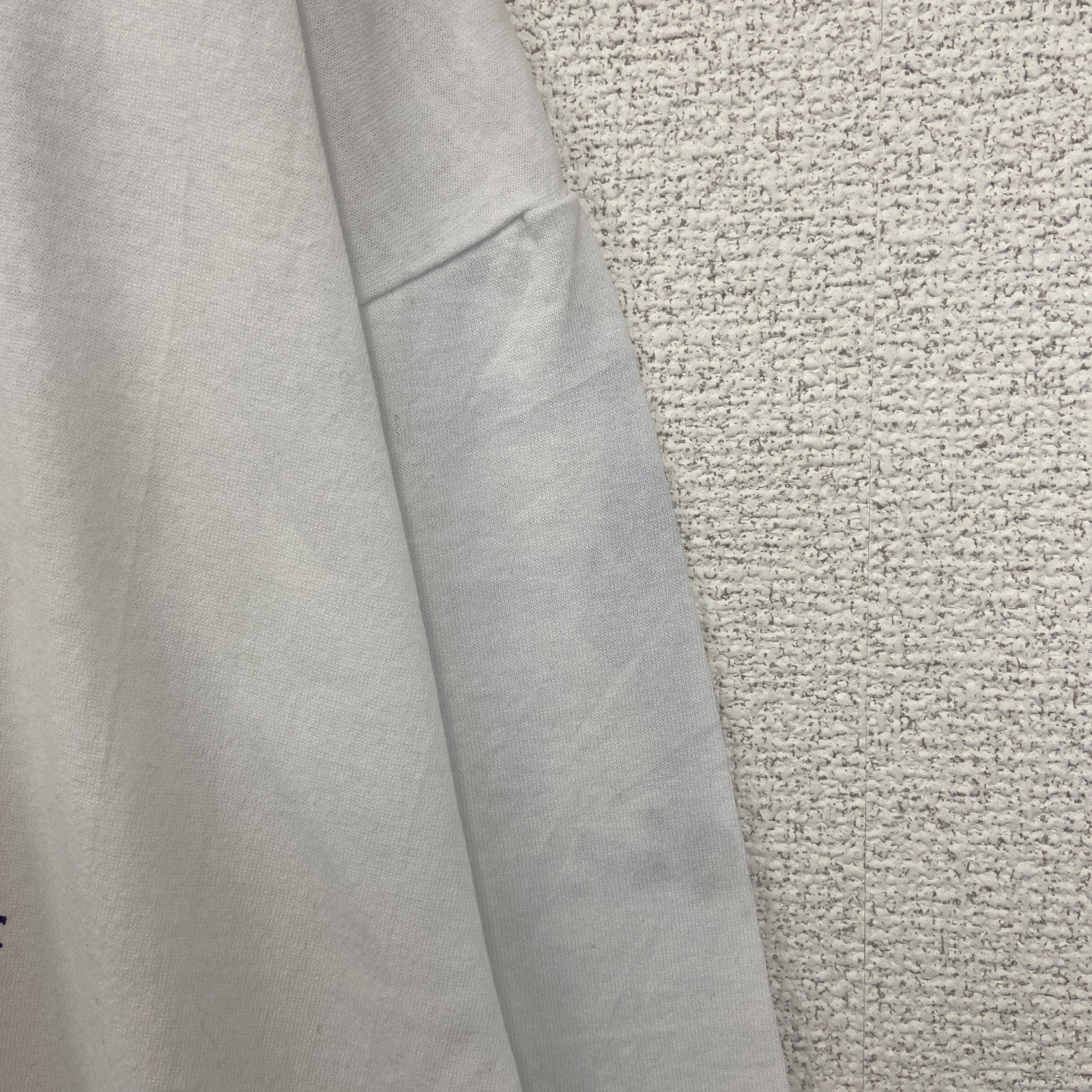 ～90s　半袖プリント企業Tシャツ　シングルステッチ　英字プリント　両面プリント　クルーネック　ヴィンテージ　白　ホワイト