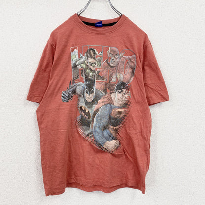 JUSTICE LEAGUE UNLIMITED　ジャスティスリーグアンリミテッド　半袖プリントTシャツ　赤　レッド　