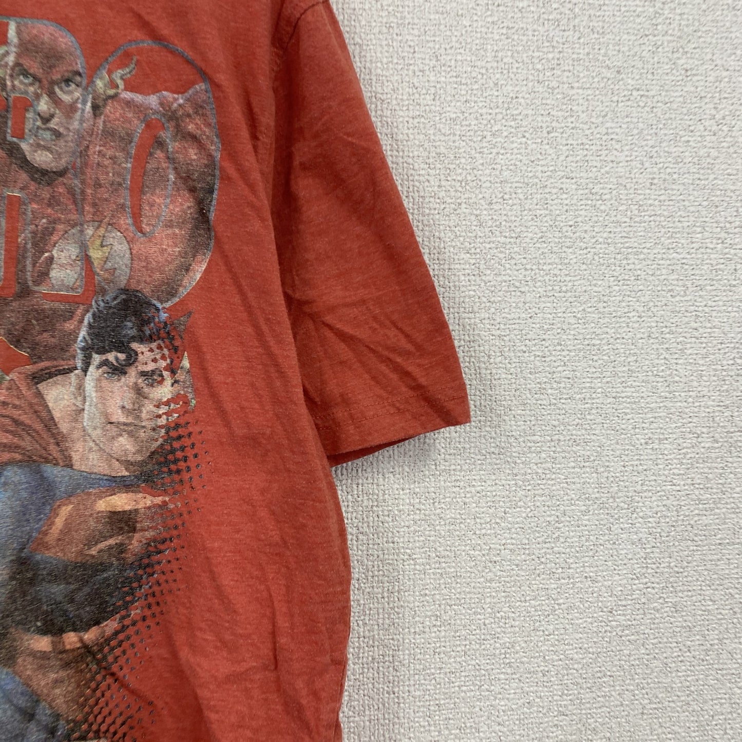 JUSTICE LEAGUE UNLIMITED　ジャスティスリーグアンリミテッド　半袖プリントTシャツ　赤　レッド　