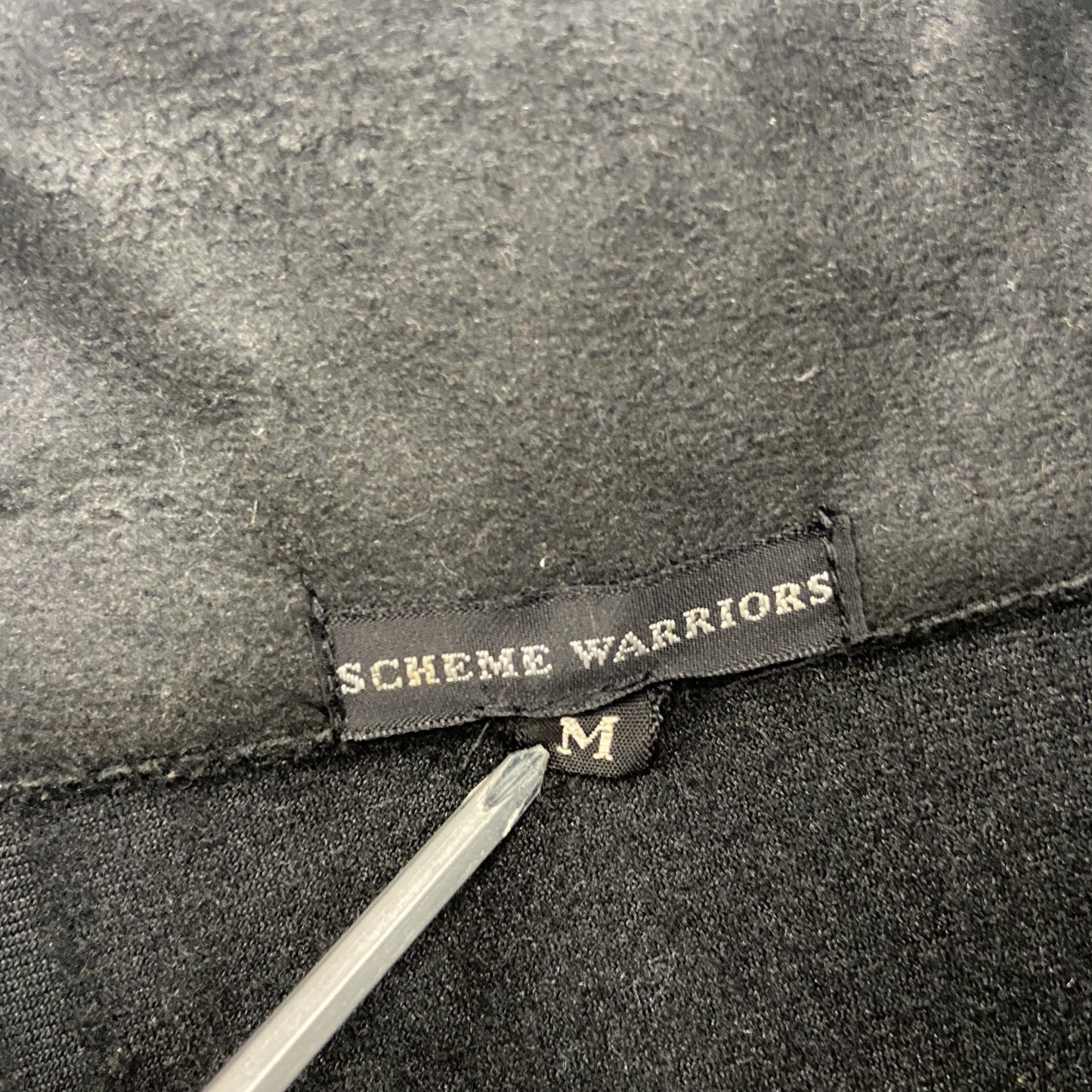 SCHEME WARRIORS　スキームウォリアーズ　ベロアトラックジャケット/ジャージ　デタッチャブルスリーブ　黒　ブラック　Mサイズ