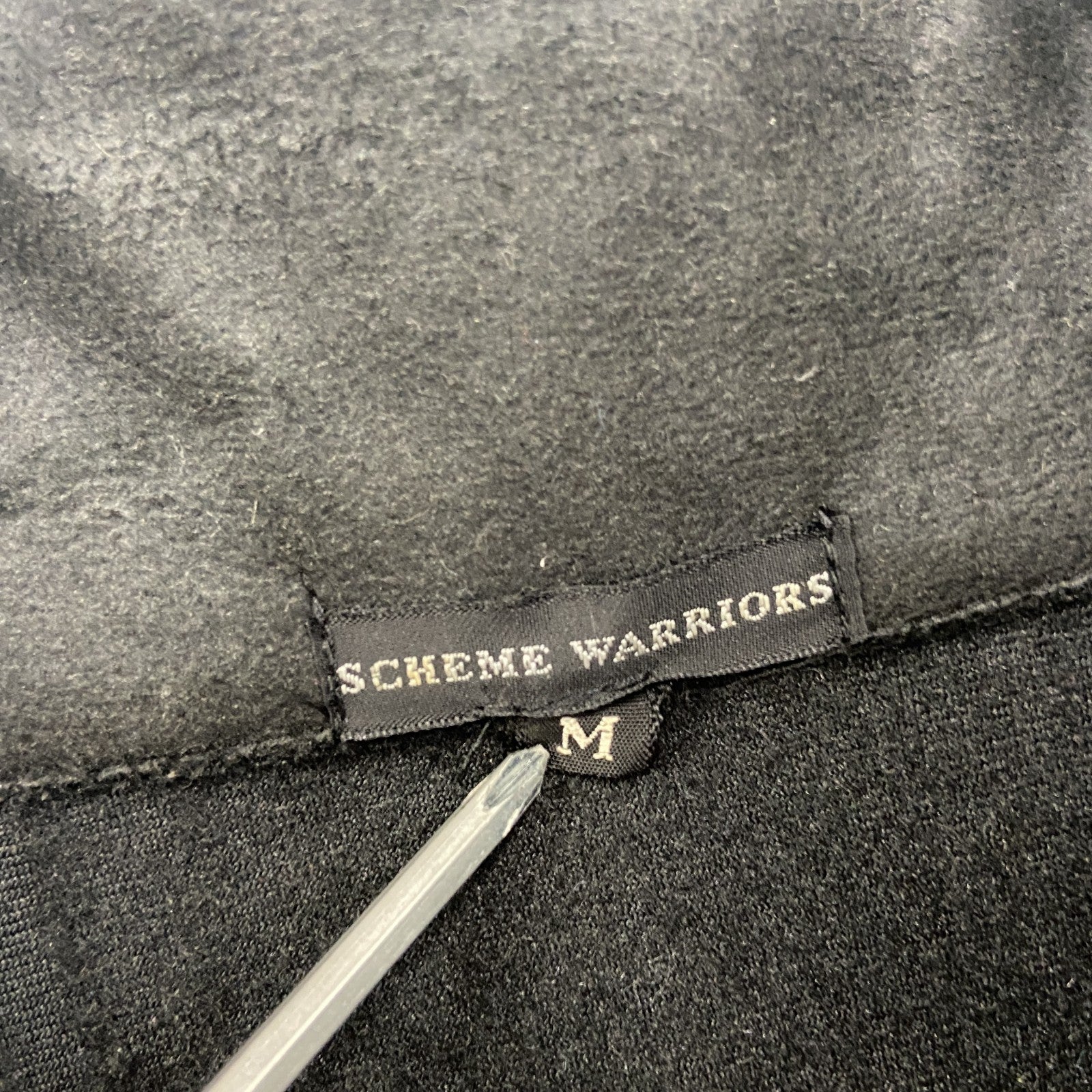 SCHEME WARRIORS　スキームウォリアーズ　ベロアトラックジャケット/ジャージ　デタッチャブルスリーブ　黒　ブラック　Mサイズ