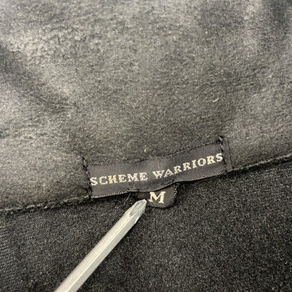 SCHEME WARRIORS　スキームウォリアーズ　ベロアトラックジャケット/ジャージ　デタッチャブルスリーブ　黒　ブラック　Mサイズ