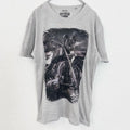 identic　半袖プリントフォトTシャツ　バイク　motorsport　灰色　グレー　Mサイズ