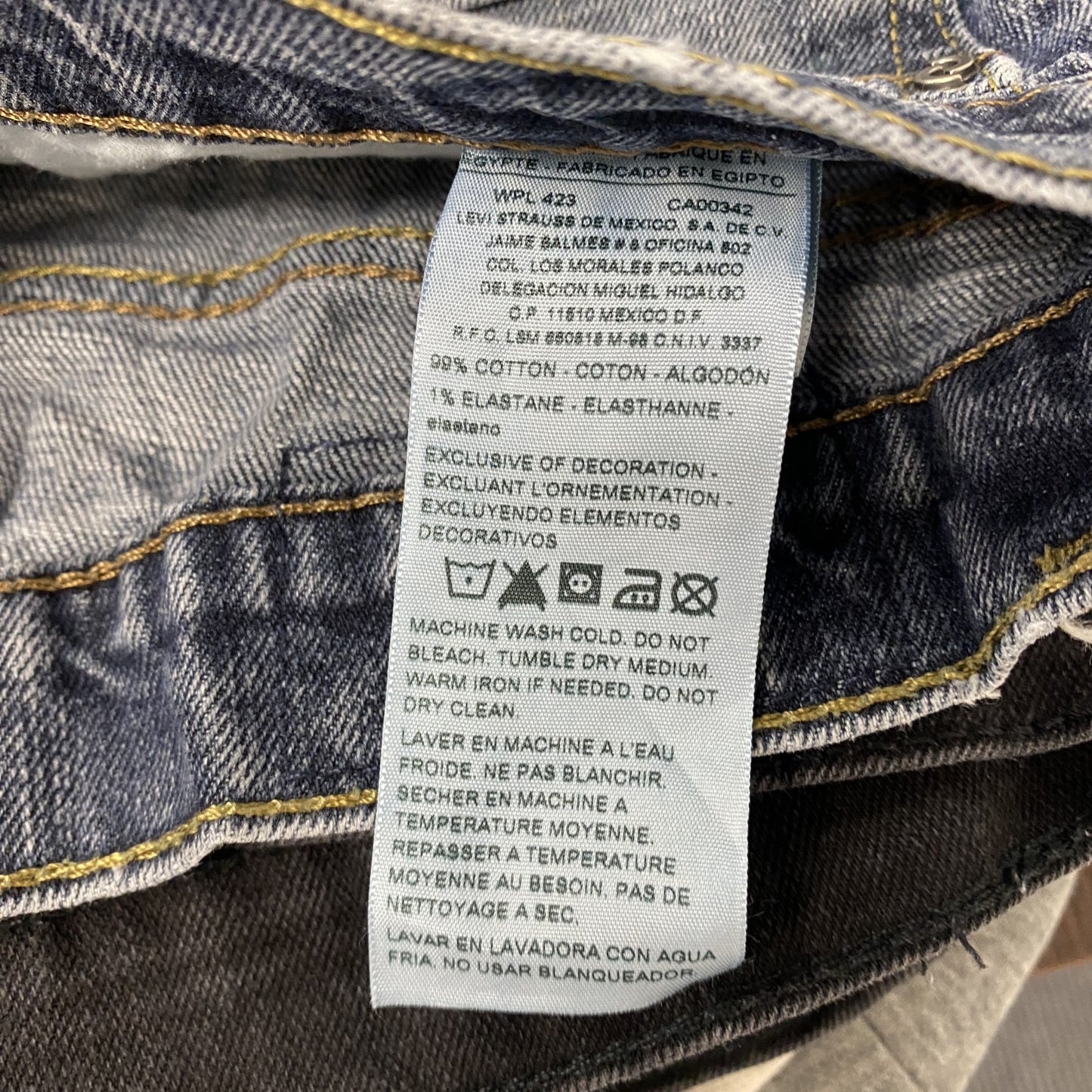 Levi’ｓ　リーバイス　423　デニムパンツ/ジーンズ　ジップフライ　インディゴ