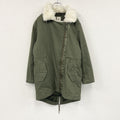 GAP　ギャップ　PRIMALOFT　モッズコート　ミリタリージャケット　ファー付き　カーキ　Sサイズ