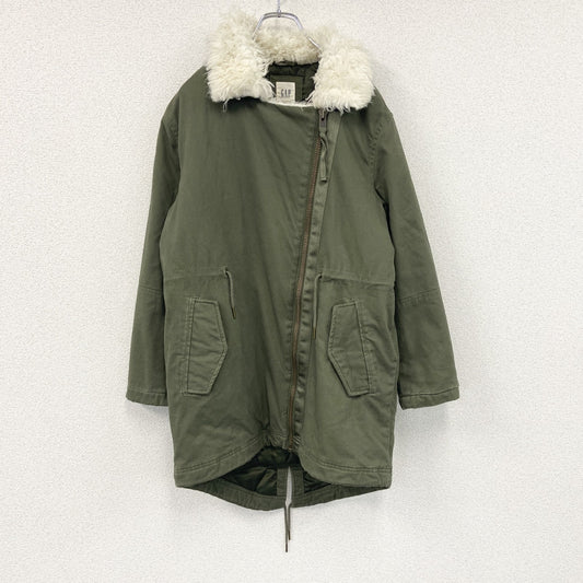 GAP　ギャップ　PRIMALOFT　モッズコート　ミリタリージャケット　ファー付き　カーキ　Sサイズ