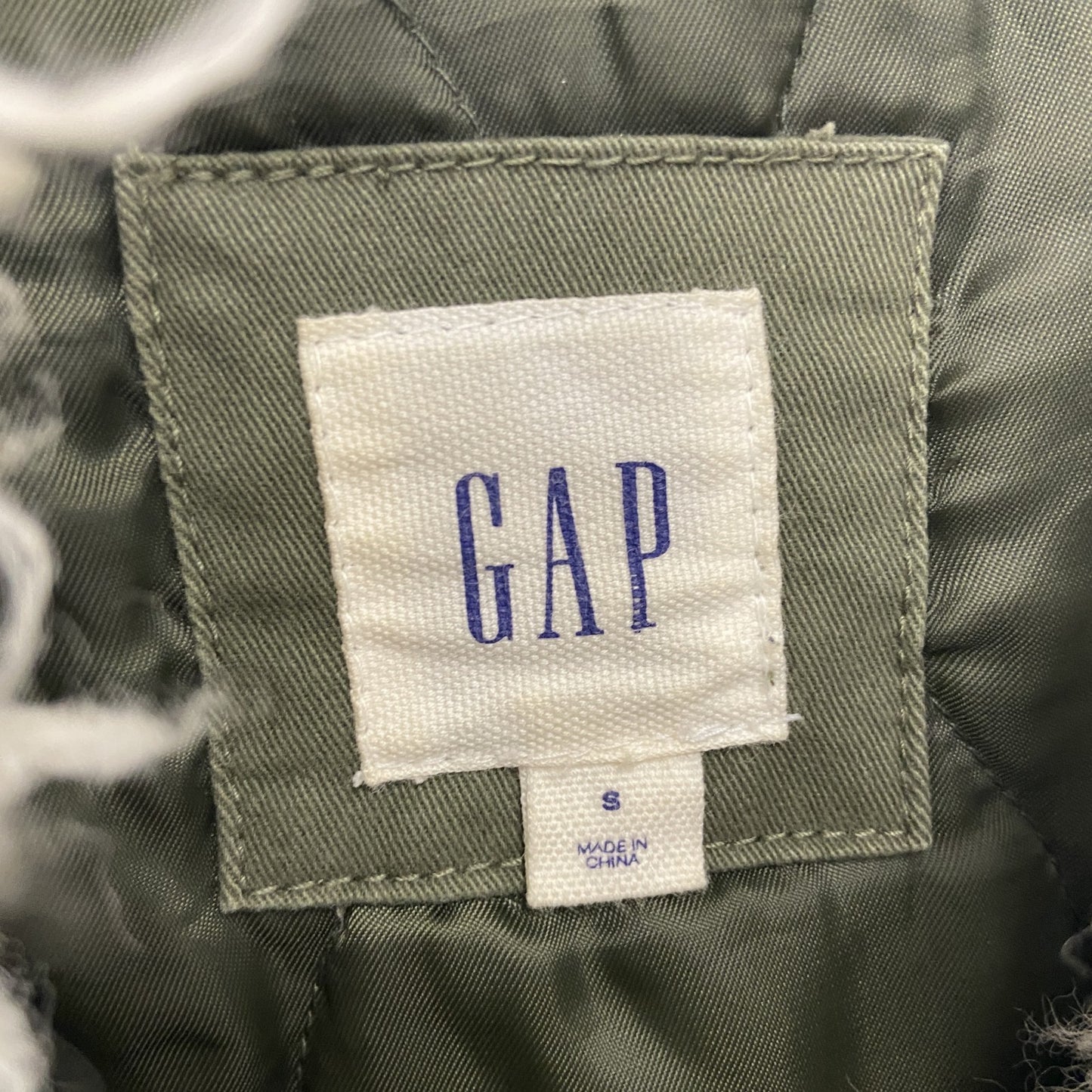GAP　ギャップ　PRIMALOFT　モッズコート　ミリタリージャケット　ファー付き　カーキ　Sサイズ