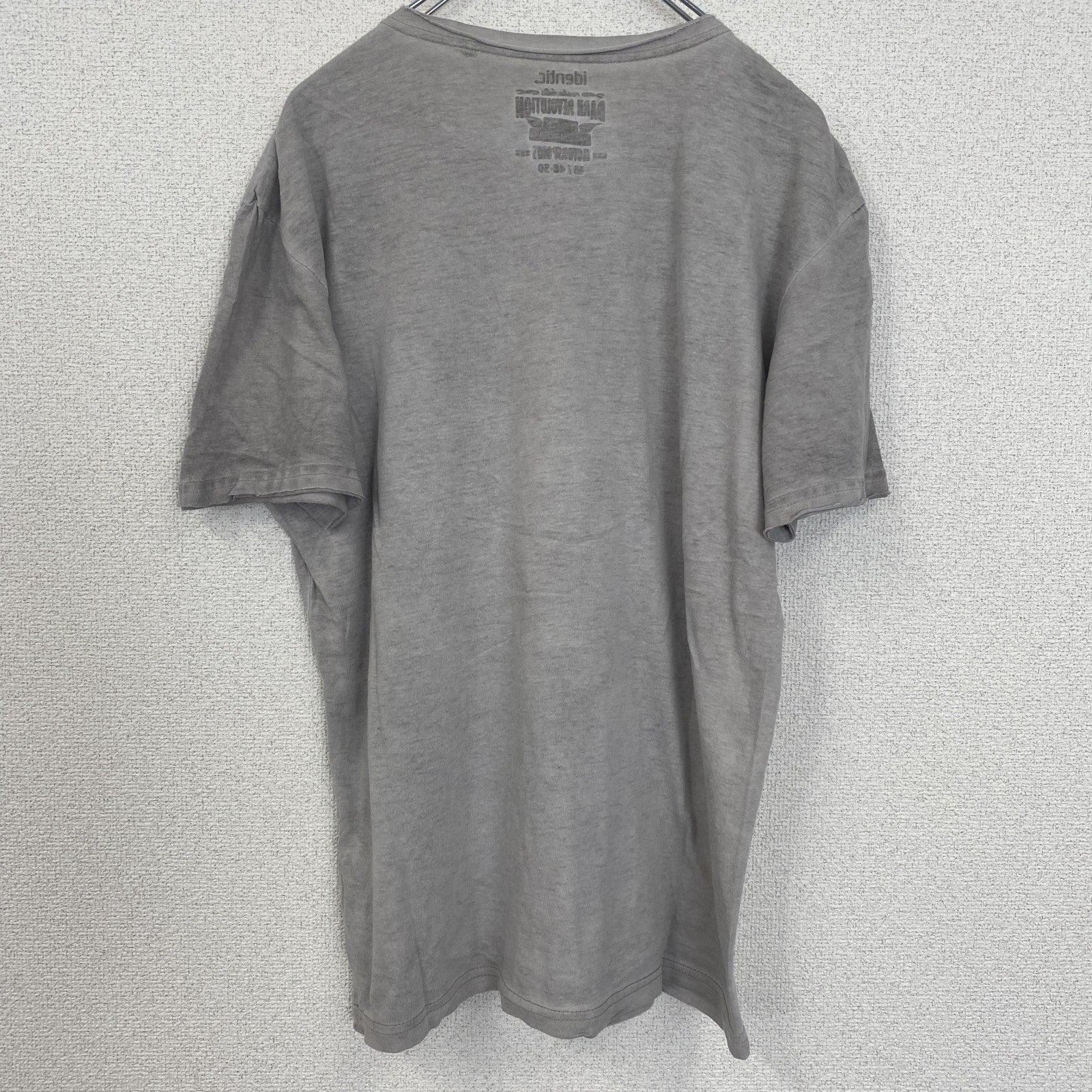 identic　半袖プリントフォトTシャツ　バイク　motorsport　灰色　グレー　Mサイズ