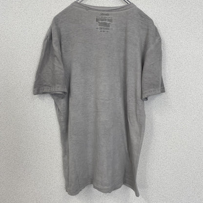 identic　半袖プリントフォトTシャツ　バイク　motorsport　灰色　グレー　Mサイズ