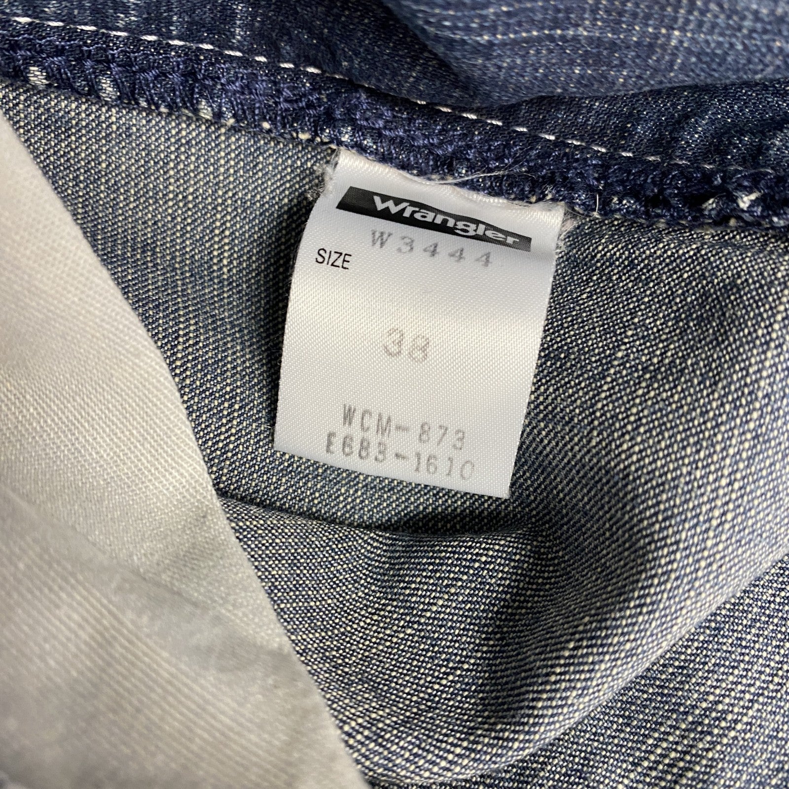 Wrangler　ラングラー　デニムパンツ/ジーンズ　ジップフライ　縦落ち　鬼ヒゲ　インディゴ　38サイズ