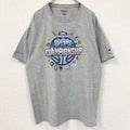 古着 used　champion チャンピオン　半袖プリントTシャツ　グレー　バスケ　クルーネック　レトロデザイン　XLサイズ