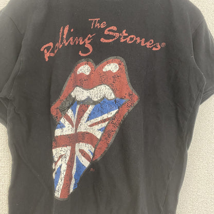 古着 used　THE ROLLING STONES　半袖バンドプリントTシャツ　レトロ　クルーネック　黒　ブラック　