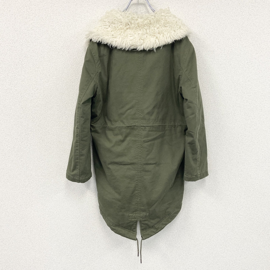 GAP　ギャップ　PRIMALOFT　モッズコート　ミリタリージャケット　ファー付き　カーキ　Sサイズ