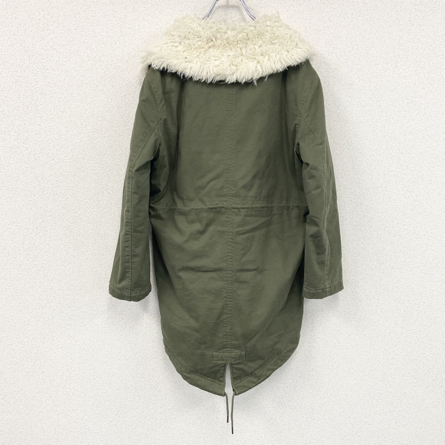 GAP　ギャップ　PRIMALOFT　モッズコート　ミリタリージャケット　ファー付き　カーキ　Sサイズ
