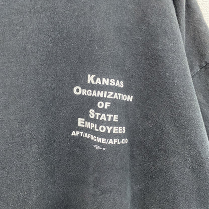 90s　UNION MADE　半袖プリントTシャツ　KOSE　ヴィンテージ　黒　ブラック　2XLサイズ