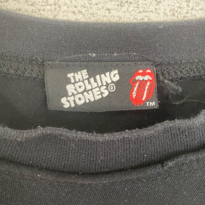 古着 used　THE ROLLING STONES　半袖バンドプリントTシャツ　レトロ　クルーネック　黒　ブラック　