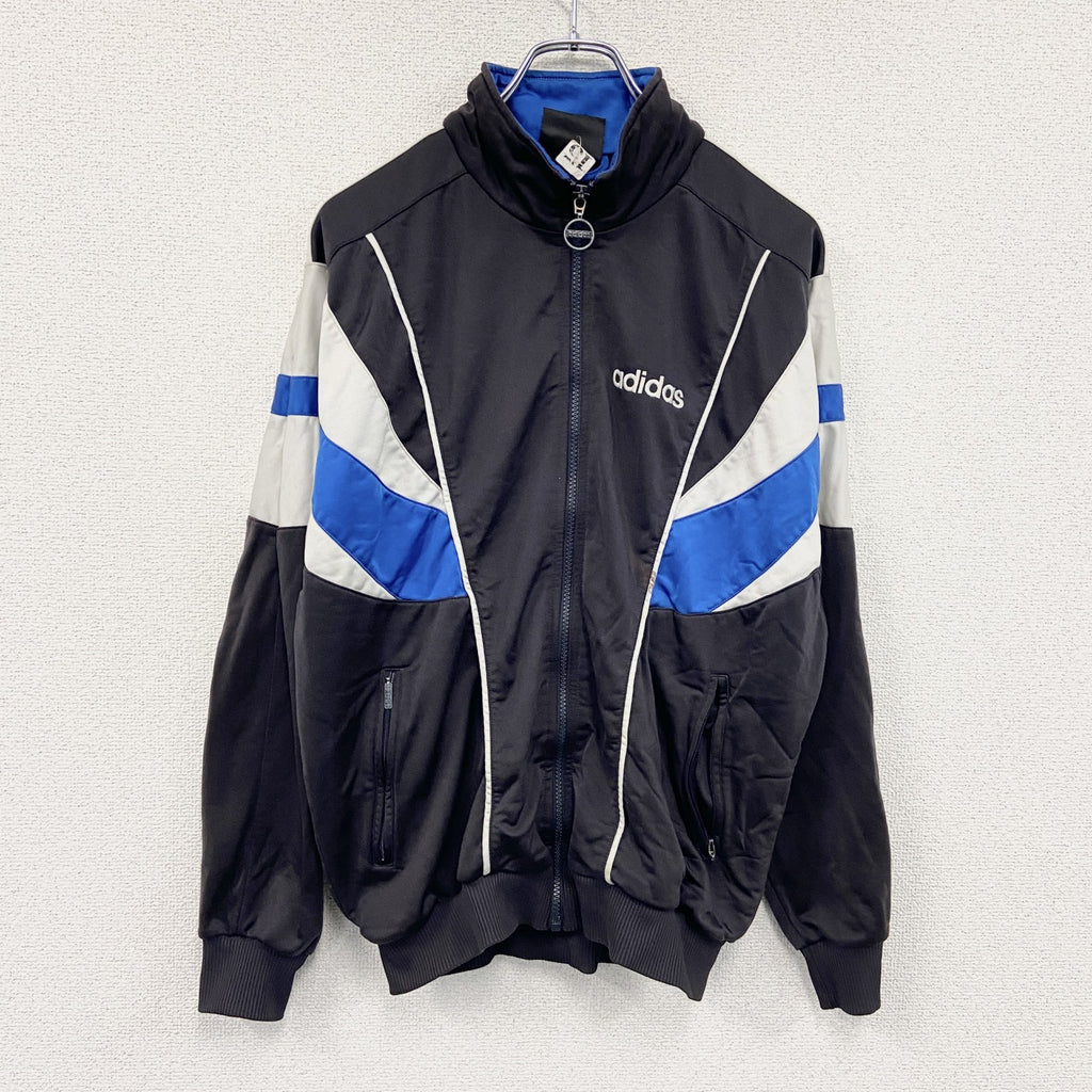 90s～　adidas　アディダス　トラックジャケット/ジャージ　ヴィンテージ　黒　ブラック