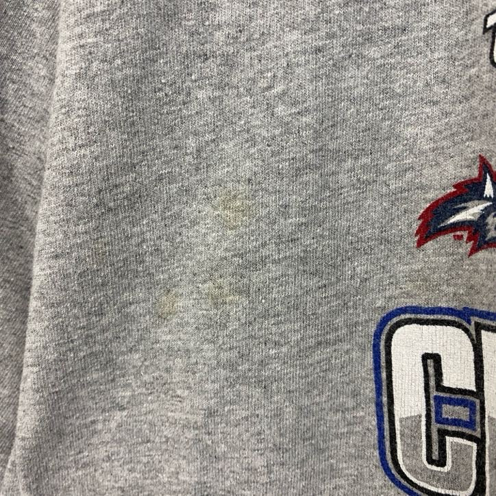 古着 used　champion チャンピオン　半袖プリントTシャツ　グレー　バスケ　クルーネック　レトロデザイン　XLサイズ