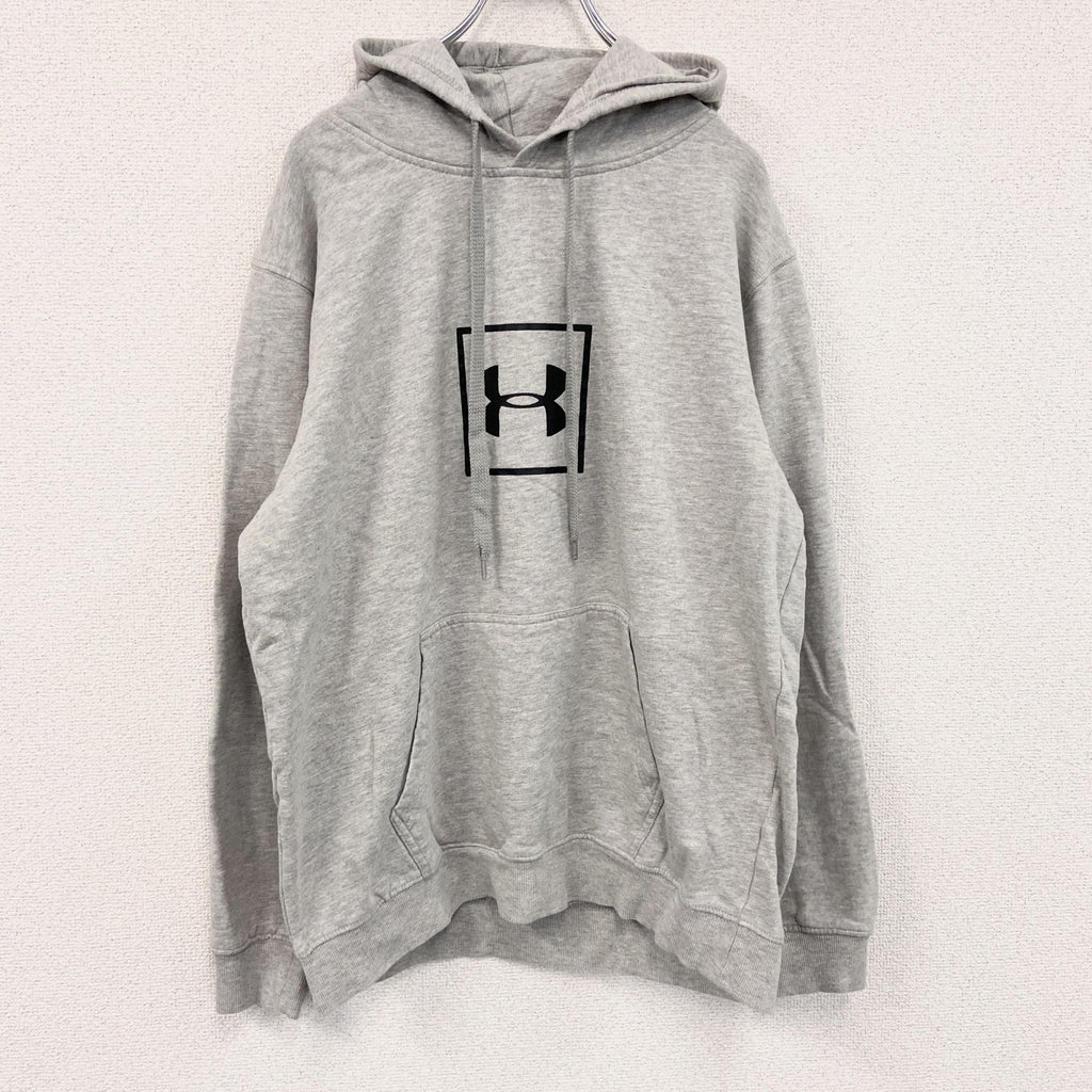 UNDER ARMOUR　アンダーアーマー　スウェットパーカー/フーディー　デカロゴ　灰色　グレー　XLサイズ