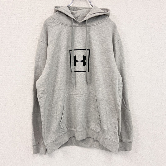 UNDER ARMOUR　アンダーアーマー　スウェットパーカー/フーディー　デカロゴ　灰色　グレー　XLサイズ