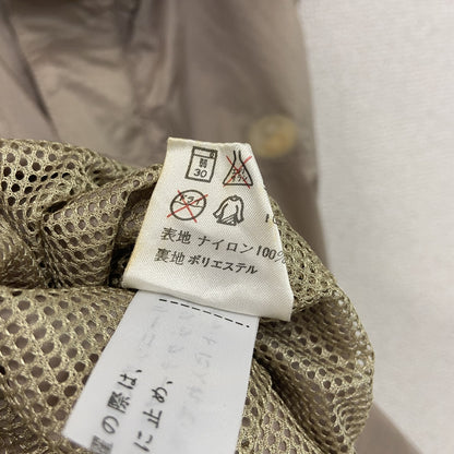 SUPERGA　スペルガ　フルジップナイロンベスト　リップストップ　比翼仕立て　ベージュ　Sサイズ