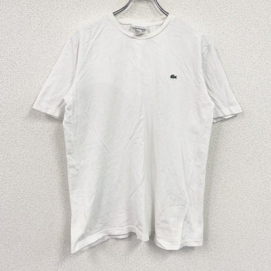 LACOSTE　ラコステ　半袖Tシャツ　刺繍ロゴ　白　ホワイト　Ｍサイズ
