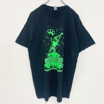 古着 used　GILDAN　ギルダン　半袖クルーネックプリントTシャツ　BIRTHDAY　誕生日　黒　ブラック　Lサイズ