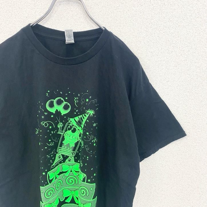 古着 used　GILDAN　ギルダン　半袖クルーネックプリントTシャツ　BIRTHDAY　誕生日　黒　ブラック　Lサイズ