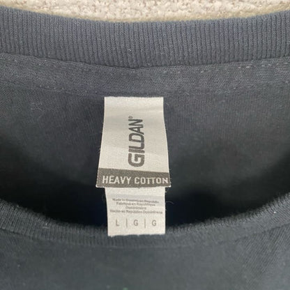 古着 used　GILDAN　ギルダン　半袖クルーネックプリントTシャツ　BIRTHDAY　誕生日　黒　ブラック　Lサイズ