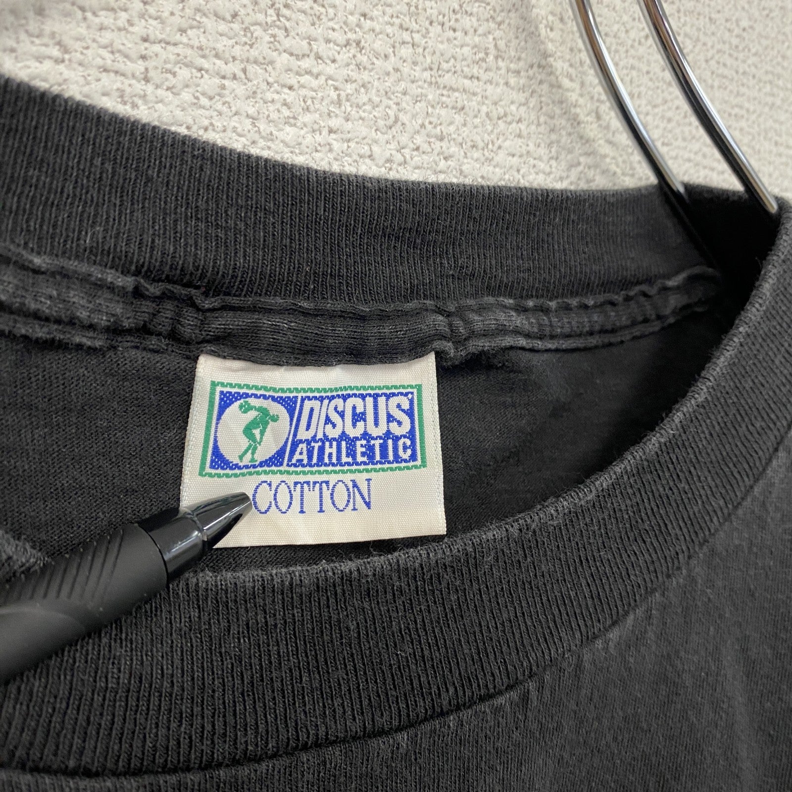 ～00s　DISCUS ATHLETIC　半袖Tシャツ　無地T　ヴィンテージ　黒　ブラック　Lサイズ