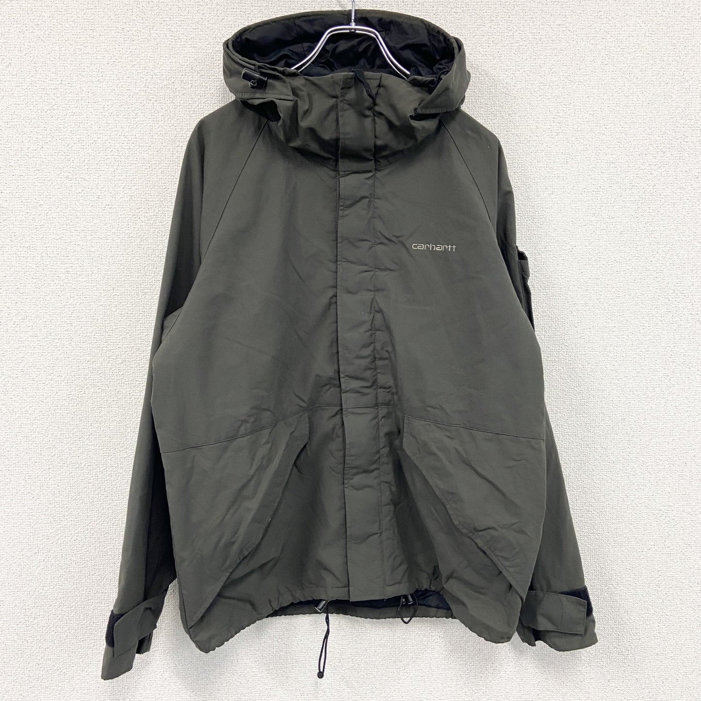 Carhartt　カーハート　ナイロンジャケット　オイルドジャケット　比翼仕立て　カーキ　Sサイズ