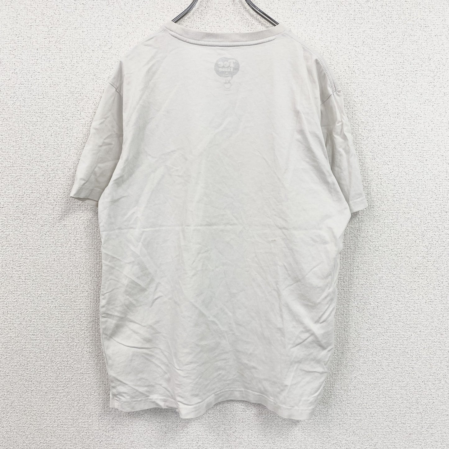 Tee time　半袖プリントフォトTシャツ　英字プリント　白　ホワイト　XLサイズ