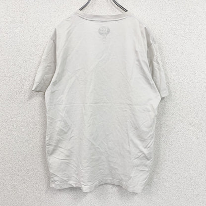 Tee time　半袖プリントフォトTシャツ　英字プリント　白　ホワイト　XLサイズ