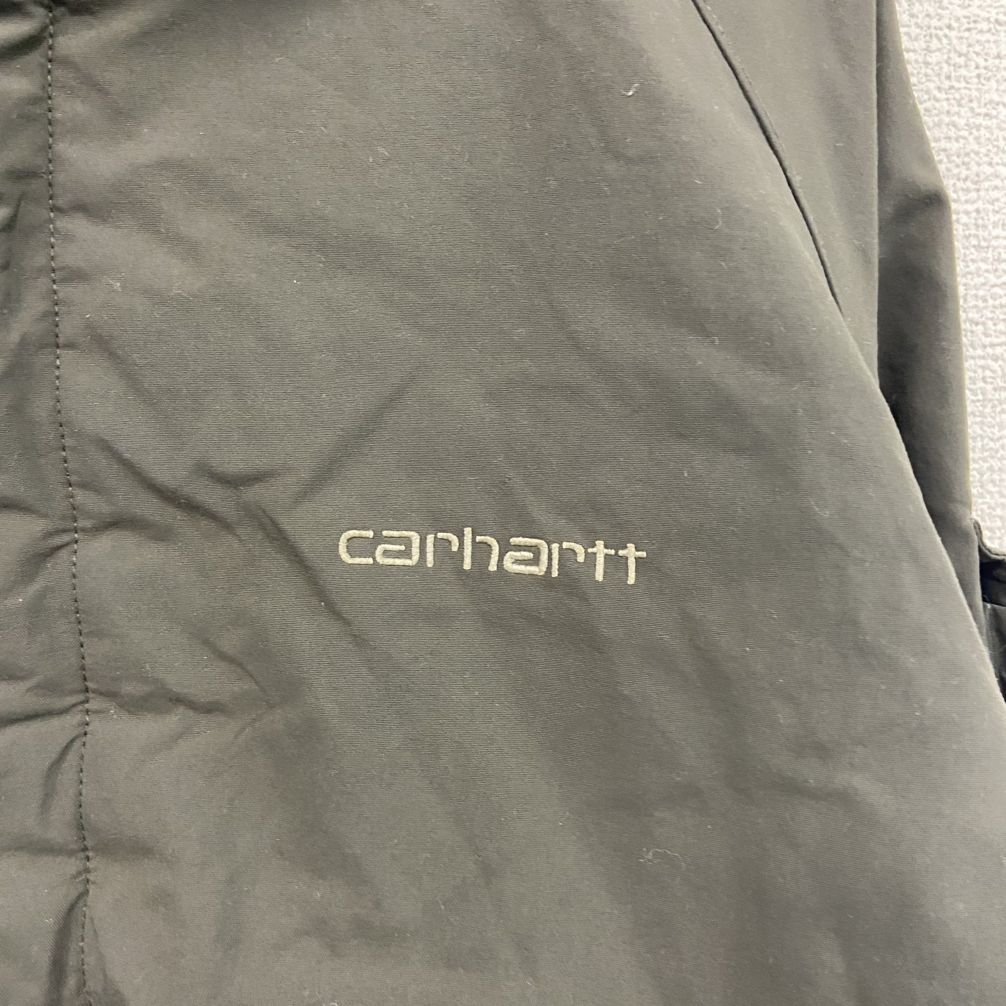 Carhartt　カーハート　ナイロンジャケット　オイルドジャケット　比翼仕立て　カーキ　Sサイズ