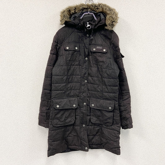 Barbour　バブアー　INTERNATIONAL　ファイバーダウンコート　ファー付き　茶色　ブラウン