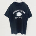 古着 used　半袖カレッジプリントTシャツ　ラマポ大学　ニュージャージー州　クルーネック　フットボール　黒　ブラック