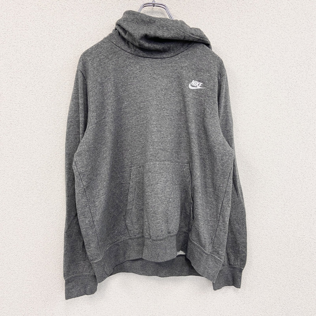 NIKE　ナイキ　スウェットパーカー/フーディー　ハイネック　スウッシュ　灰色　グレー　Lサイズ