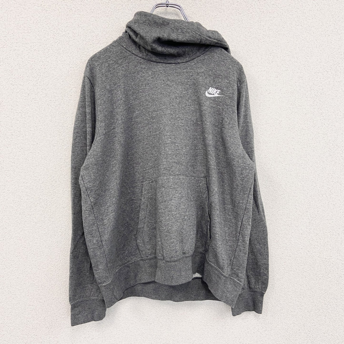 NIKE　ナイキ　スウェットパーカー/フーディー　ハイネック　スウッシュ　灰色　グレー　Lサイズ
