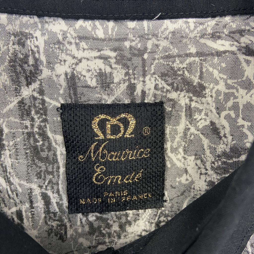 古着 used　Maurice Emde　長袖総柄シャツ　個性的　イタリア製　ポッケ付き　レトロデザイン　カジュアル　Lサイズ