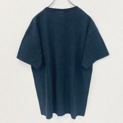 古着 used　フルーツオブザルーム　半袖クルーネックプリントTシャツ　フィットネス　BE FREE　黒　ブラック　Lサイズ