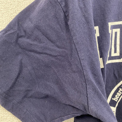 BEANS HOUSE　半袖プリントTシャツ　4連プリント　カプセルプリント　クルーネック　紺　ネイビー　Lサイズ