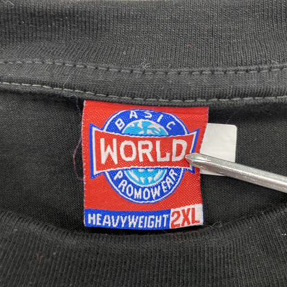BASIC WORLD PROMOWEAR　半袖プリントTシャツ　黒　ブラック　2XLサイズ